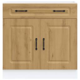 Berkfield Home Kitchen Base Cabinet Kalmar Artisan Oak Engineered Wood in Brown - thumbnail 4