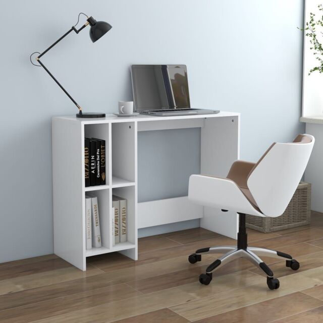 Berkfield Home Notebook Desk White 102.5x35x75 cm Engineered Wood - image 1