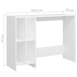 Berkfield Home Notebook Desk White 102.5x35x75 cm Engineered Wood - thumbnail 6