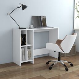 Berkfield Home Notebook Desk White 102.5x35x75 cm Engineered Wood - thumbnail 1