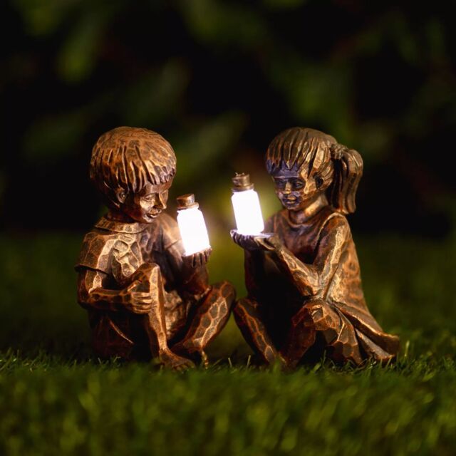 Marco Paul Solar Bronze Effect Statues Boy Ornament - image 1