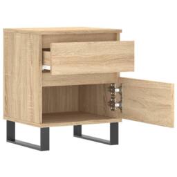 Berkfield Home Bedside Cabinets 2 pcs Sonoma Oak 40x35x50 cm Engineered Wood in Light Brown - Size: 40 x 35 x 50 cm - thumbnail 7
