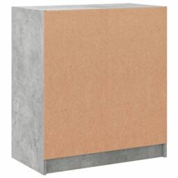 Berkfield Home Side Cabinet with Glass Doors Concrete Grey 68x37x75.5 cm - thumbnail 8