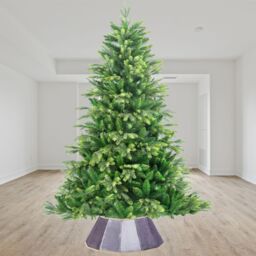 Shatchi 26.8Inch Christmas Tree Skirt Foldable Velvet Xmas Tree Stand Base Cover Collar Trunk Basket Ring for Tree Decorations - Size: 1 Pack - thumbnail 3