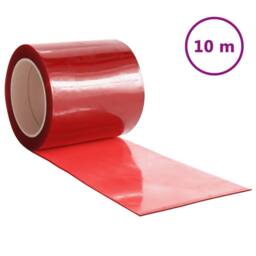 Berkfield Home Door Curtain Red 200 mmx1.6 mm 10 m PVC - thumbnail 2