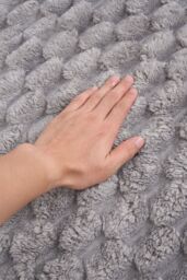 Living and Home Non-Slip Faux Plush Sofa Protector in Grey - Size: Medium - thumbnail 6