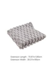 Living and Home Non-Slip Faux Plush Sofa Protector in Grey - Size: Medium - thumbnail 9