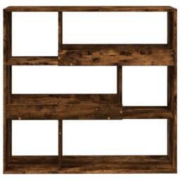 Berkfield Home Room Divider Smoked Oak 100x33x94.5 cm Engineered Wood in Brown - thumbnail 4
