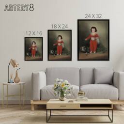 "Artery8 Red Manuel Portrait Francisco Goya Framed Canvas Wall Art Print - Size: W18"" x H24""" - thumbnail 4