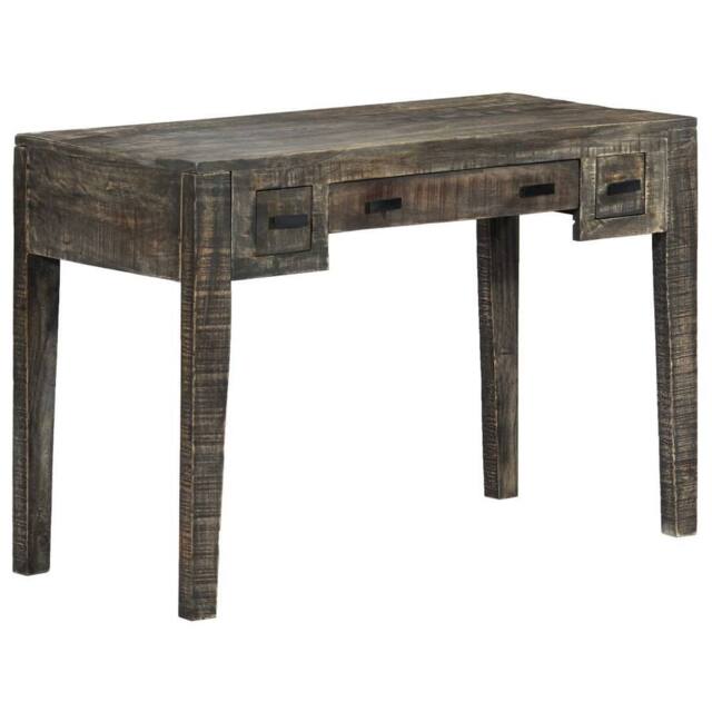 Berkfield Home Desk Black 110x50x75 cm Solid Mango Wood - Size: 110 x 50 x 75 cm - image 1