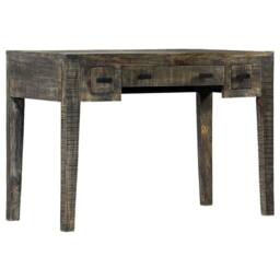 Berkfield Home Desk Black 110x50x75 cm Solid Mango Wood - Size: 110 x 50 x 75 cm - thumbnail 8