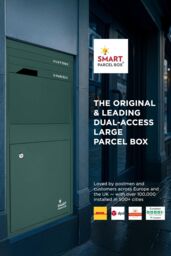 Homescapes Smart Parcel Box® Large Front Access Secure Delivery Box in Green - thumbnail 2