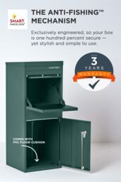 Homescapes Smart Parcel Box® Large Front Access Secure Delivery Box in Green - thumbnail 3