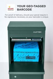 Homescapes Smart Parcel Box® Large Front Access Secure Delivery Box in Green - thumbnail 6