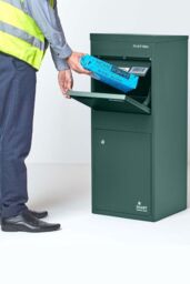 Homescapes Smart Parcel Box® Large Front Access Secure Delivery Box in Green - thumbnail 1