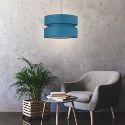 First Choice Lighting Pair of Teal Layered Easy Fit Light Shades - thumbnail 5