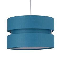 First Choice Lighting Pair of Teal Layered Easy Fit Light Shades - thumbnail 2
