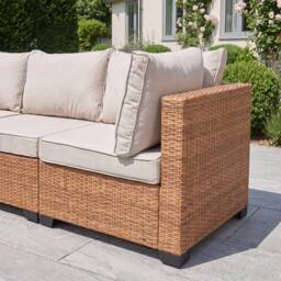 Artemis Home Saviano 8 Seat Modular U-Shaped Rattan Corner Set in Tan - thumbnail 2