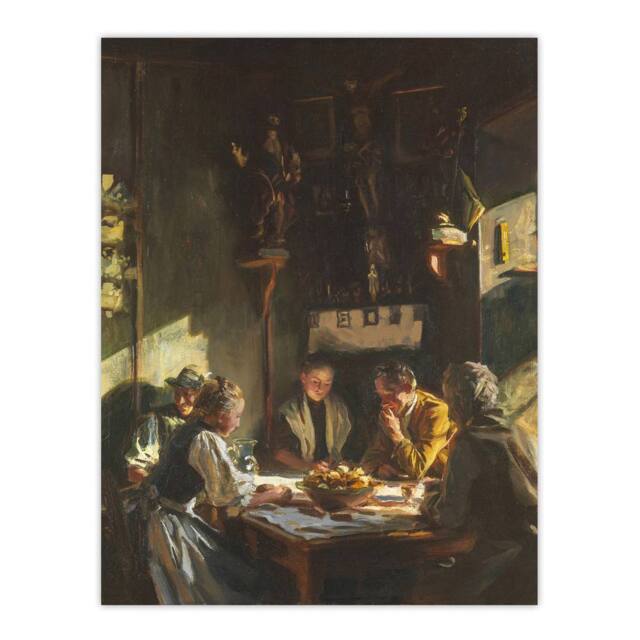 "Artery8 Tyrolese Interior Oil Painting Sargent Wall Art Poster Print - Size: W24"" x H32""" - image 1