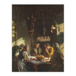 "Artery8 Tyrolese Interior Oil Painting Sargent Wall Art Poster Print - Size: W24"" x H32""" - thumbnail 1