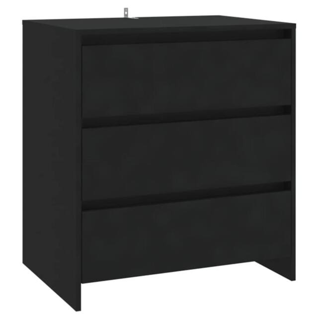Berkfield Home Sideboard Black 70x41x75 cm Engineered Wood - Size: 70 x 41 x 75 cm - image 1