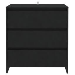 Berkfield Home Sideboard Black 70x41x75 cm Engineered Wood - Size: 70 x 41 x 75 cm - thumbnail 3