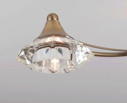 Harper Living 3 Light Semi Flush Ceiling Light Antique Brass Finish Clear Glass Shades in Bronze - thumbnail 4