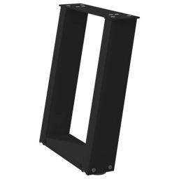 Berkfield Home Coffee Table Legs U-Shaped 2 pcs Black 28x(42-43) cm Steel - thumbnail 4