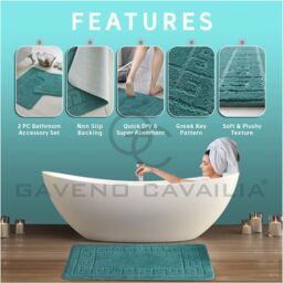 GAVENO CAVAILIA Greek Bath Mat in Teal - thumbnail 2
