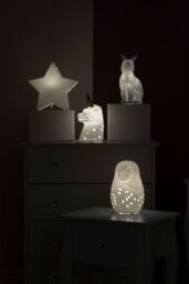 Orsina Kids Star Night Light, Playful Yellow Ceramic Star With Warm Gentle Glow, Provides Reassuring Light in White - thumbnail 2