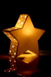 Orsina Kids Star Night Light, Playful Yellow Ceramic Star With Warm Gentle Glow, Provides Reassuring Light in White - thumbnail 4