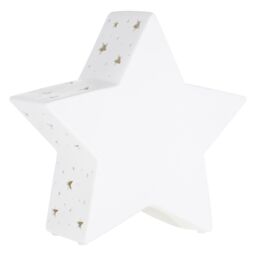 Orsina Kids Star Night Light, Playful Yellow Ceramic Star With Warm Gentle Glow, Provides Reassuring Light in White