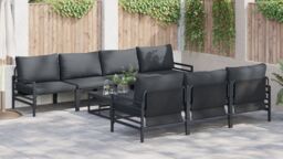 Berkfield Home Garden Sofa Set 8 pcs Anthracite 70 x 70.5 x 31.5 cm - thumbnail 4