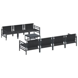 Berkfield Home Garden Sofa Set 8 pcs Anthracite 70 x 70.5 x 31.5 cm - thumbnail 6