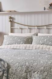 Helena Springfield 'Owls' Cotton Duvet Cover Set in Silver - Size: Double - thumbnail 2