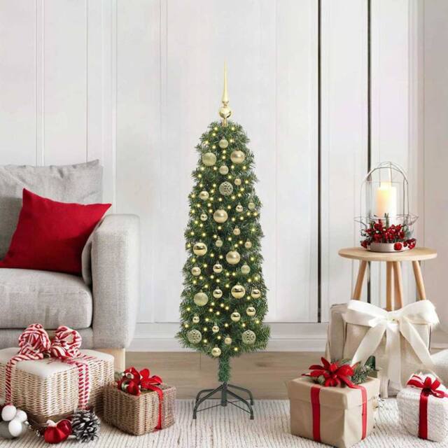 Berkfield Home Artificial Christmas Tree with 150 LEDs with Stand Green 120 cm - image 1