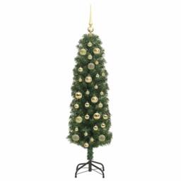 Berkfield Home Artificial Christmas Tree with 150 LEDs with Stand Green 120 cm - thumbnail 4