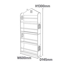 Liberty House Toys Wall Mounted House Bookcase in White - thumbnail 6