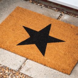 Nicola Spring Coir Door Mats - 60 x 40cm - Black Star - Set of 2 - Size: 40 cm x 60 cm - thumbnail 7