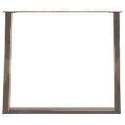 Berkfield Home vidXL Dining Table Legs U-Shaped 2 pcs Natural Steel 90x(72-73) cm Steel in Brown - thumbnail 5