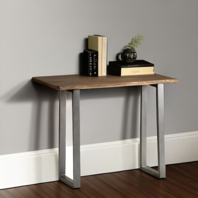 IH Design Galilee Console Table Grey Essential Live Edge in Brown - image 1