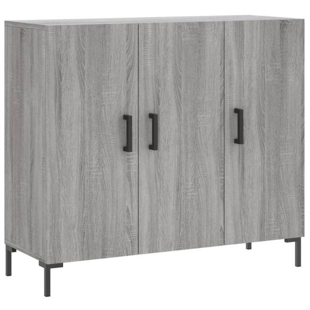 Berkfield Home Sideboard Grey Sonoma 90x34x80 cm Engineered Wood - Size: 90 x 34 x 80 cm - image 1
