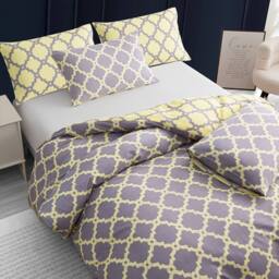 Pamposh Duvet Cover Set Reversible Quilt Covers Luxury Bedding Sets in Yellow - Size: King - thumbnail 5