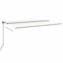Berkfield Home Manual Retractable Awning 500x300 cm Cream in Beige - thumbnail 3