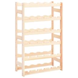 Berkfield Home Wine Rack for 30 Bottles Pinewood in Beige
