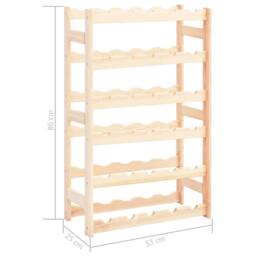 Berkfield Home Wine Rack for 30 Bottles Pinewood in Beige - thumbnail 6