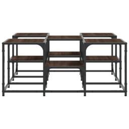 Berkfield Home Coffee Table Brown Oak 91x91x40 cm Engineered Wood - Size: 91 x 91 x 40 cm - thumbnail 6