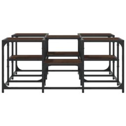 Berkfield Home Coffee Table Brown Oak 91x91x40 cm Engineered Wood - Size: 91 x 91 x 40 cm - thumbnail 5