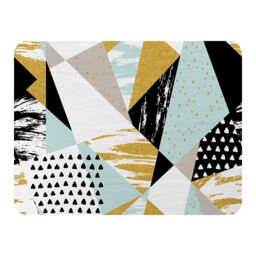 Benjamin Tate Design Geometric Shapes & Brush Strokes Blanket in Natural - Size: 120 cm x 150 cm - thumbnail 1