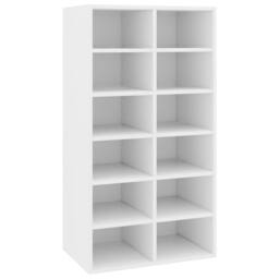 Berkfield Home Shoe Rack White 54x34x100.5 cm Engineered Wood